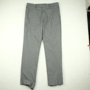 Banana Republic Womens Trousers 33x32 Gray Geometric Chino Pants Slim Fit Retro